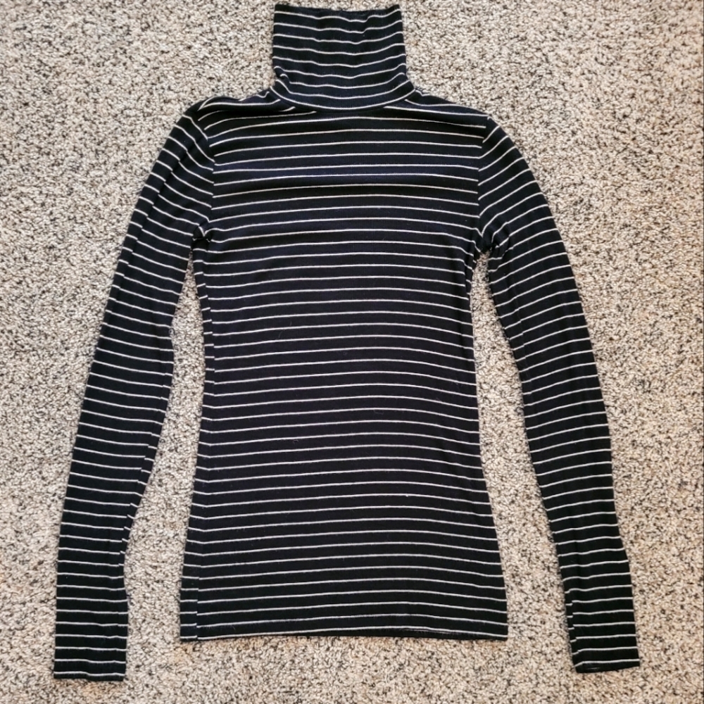 Mossimo Striped Ribbed Turtleneck